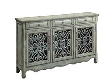 Load image into Gallery viewer, Traditional Antique Green Three-Door Cabinet