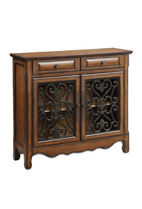 Traditional Warm Brown Two-Door Cabinet