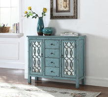 Load image into Gallery viewer, French Country Antique Blue Accent Cabinet