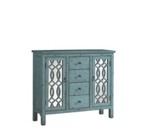 Load image into Gallery viewer, French Country Antique Blue Accent Cabinet