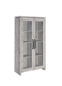 Rustic Grey Curio Cabinet