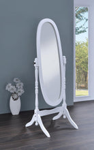 Load image into Gallery viewer, Transitional White Cheval Mirror