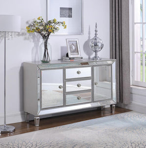 Metallic Platinum Accent Cabinet