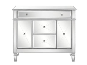 Contemporary Silver Accent Cabinet