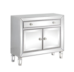 Contemporary Silver Accent Cabinet