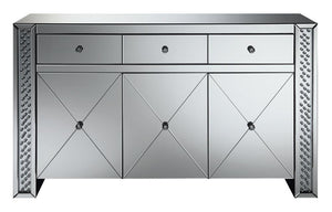 Contemporary Silver and Black Cabinet