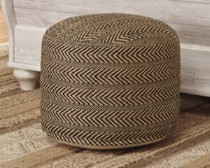 Chevron Pouf