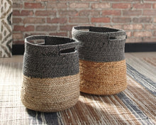 Load image into Gallery viewer, Parrish Parrish NaturalBlack Basket Set of 2