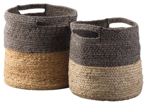 Parrish Parrish NaturalBlack Basket Set of 2