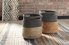 Load image into Gallery viewer, Parrish Parrish NaturalBlack Basket Set of 2