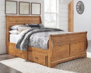 Bittersweet Queen Sleigh Bed with 2 Storage Drawers