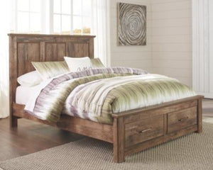 Blaneville Queen Panel Bed with 2 Storage Drawers