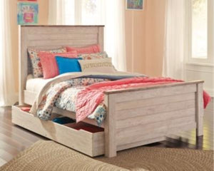 Willowton Full Panel Bed with 1 Large Storage Drawer