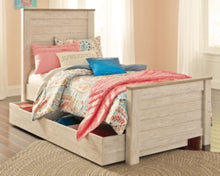 Load image into Gallery viewer, Willowton Twin Panel Bed with 1 Large Storage Drawer