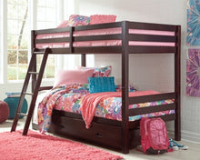 Load image into Gallery viewer, Halanton Twin over Twin Bunk Bed with 1 Large Storage Drawer