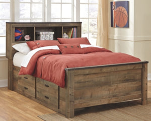 Trinell Full Panel Bed with 2 Storage Drawers