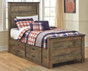 Trinell Twin Panel Bed with 2 Storage Drawers