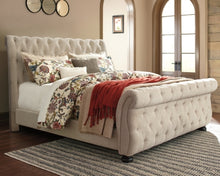 Load image into Gallery viewer, Willenburg King Upholstered Sleigh Bed