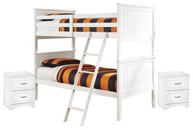 Lulu Twin Bunk Bed with 2 Nightstands