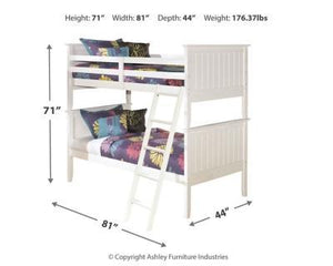 Lulu Twin Bunk Bed with Mattress and Pillow