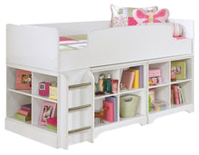 Load image into Gallery viewer, Lulu Twin Loft Bed with 2 Bookcases