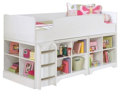 Lulu Twin Loft Bed with 2 Bookcases