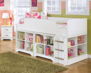 Lulu Twin Loft Bed with 2 Bookcases