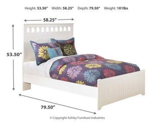 Lulu Twin Bunk Bed with Nightstand Mattress and Pillow