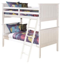 Load image into Gallery viewer, Lulu Twin Bunk Bed with Nightstand Mattress and Pillow