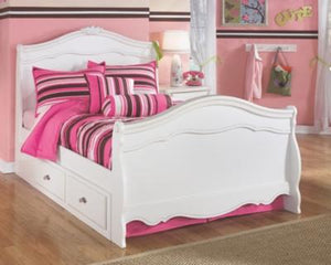 Exquisite Twin Sleigh Bed with 4 Storage Drawers