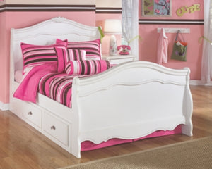 Exquisite Full Sleigh Bed with 4 Storage Drawers