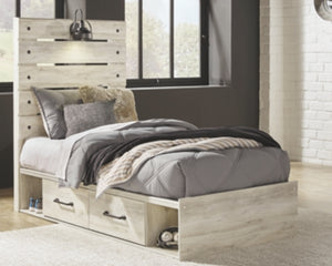 Cambeck Twin Panel Bed with 2 Storage Drawers