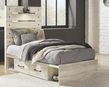 Load image into Gallery viewer, Cambeck Twin Panel Bed with 2 Storage Drawers