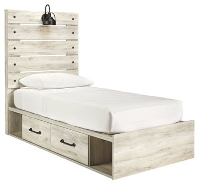 Cambeck Twin Panel Bed with 4 Storage Drawers