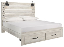 Load image into Gallery viewer, Cambeck King Panel Bed with 2 Storage Drawers