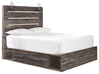 Drystan Queen Panel Bed with 2 Storage Drawers