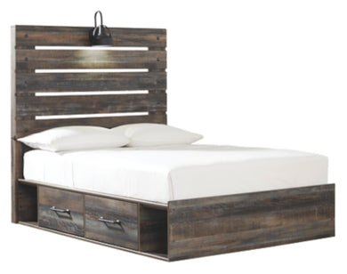 Drystan Full Panel Bed with 4 Storage Drawers