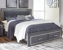 Load image into Gallery viewer, Lodanna King Panel Bed with 2 Storage Drawers