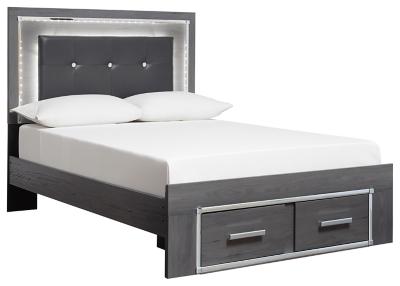 Lodanna Full Panel Bed with 2 Storage Drawers