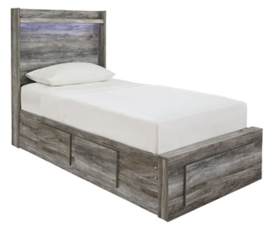 Baystorm Twin Panel Bed with 5 Storage Drawers