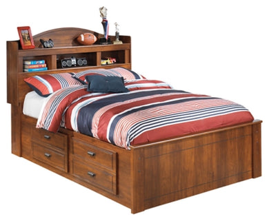 Barchan Full Panel Bed with 4 Storage Drawers