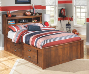 Barchan Full Panel Bed with 4 Storage Drawers