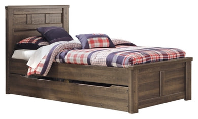 Juararo Twin Panel Bed with Trundle or 1 Large Storage Drawer