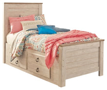 Load image into Gallery viewer, Willowton Twin Panel Bed with 2 Storage Drawers