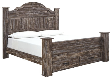 Lynnton King Poster Bed with 2 Storage Drawers