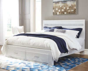 Jallory King Panel Bed with 2 Storage Drawers