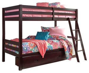 Halanton Twin over Twin Bunk Bed with 1 Large Storage Drawer