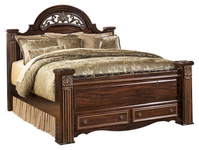 Gabriela Queen Poster Bed with 2 Storage Drawers