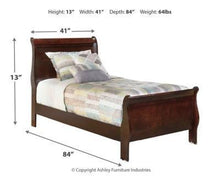 Load image into Gallery viewer, Alisdair Twin Sleigh Bed with 8&quot; Memory Foam Mattress