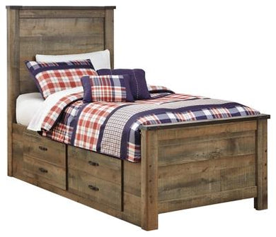 Trinell Twin Panel Bed with 2 Storage Drawers